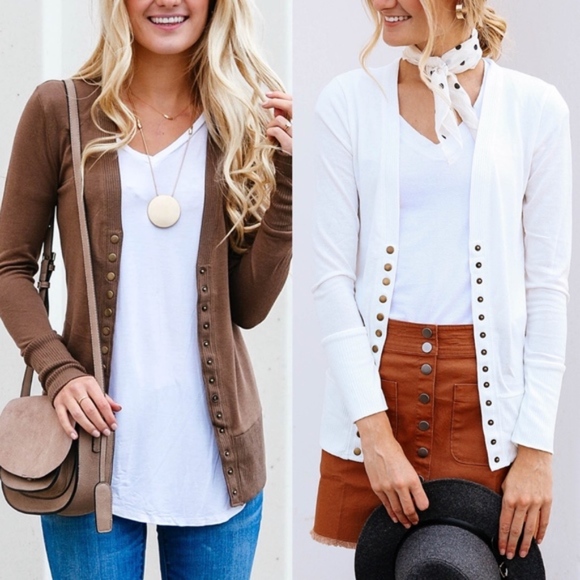 VIVIEN Autumn Love Cardigan - COCOA - Picture 4 of 5